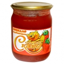 Fruit paste "Sladkaya skazka", "Abrikosovoye", "Persikovoye", "Klubnichnoye", "Vishnevoye", "Klyukvennoye", "Yablochnoye�, "Zemlyanichnoye", "Grushevoye", "Slivovoye", "Chernichnoye", "Brusnichnoye" and "Lesnye yagody"